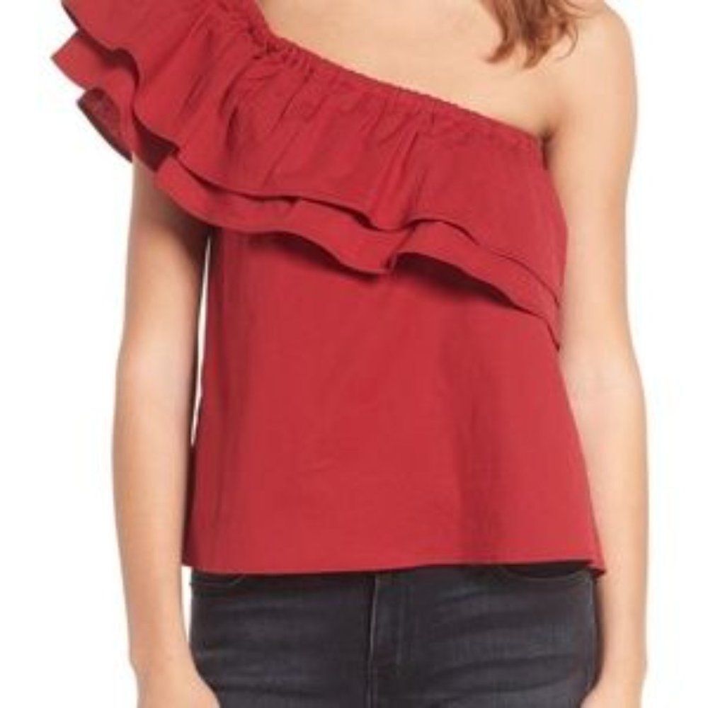 SINCERELY JULES EVERLY ONE SHOULDER COTTON TOP